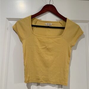 Madewell Yellow Crop Top